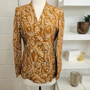 Paisley double breasted blazer